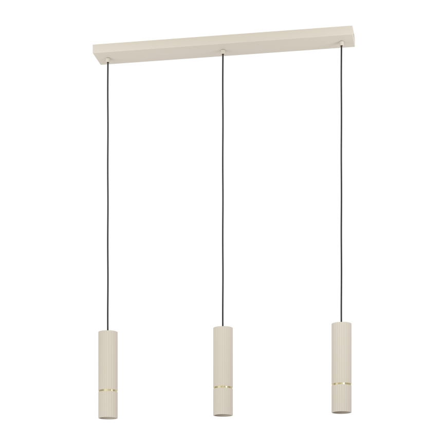 Eglo - Candeeiro suspenso LED 3xGU10/5W/230V 3000K bege