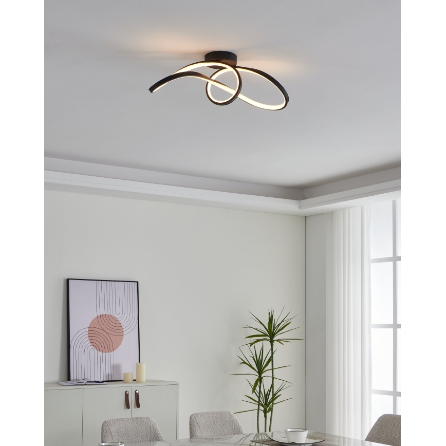 Eglo - Iluminação de teto LED RGBW com regulação LED/22W/230V 2700-6500K preto