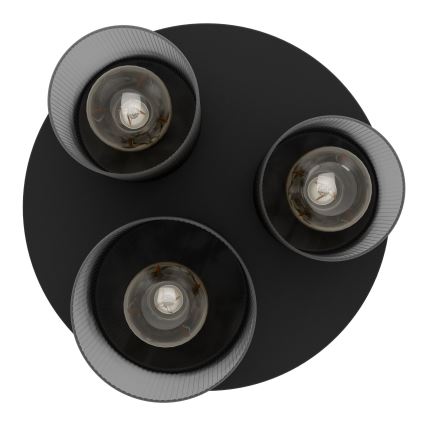 Eglo - Iluminação de teto 3xE27/40W/230V cinzento