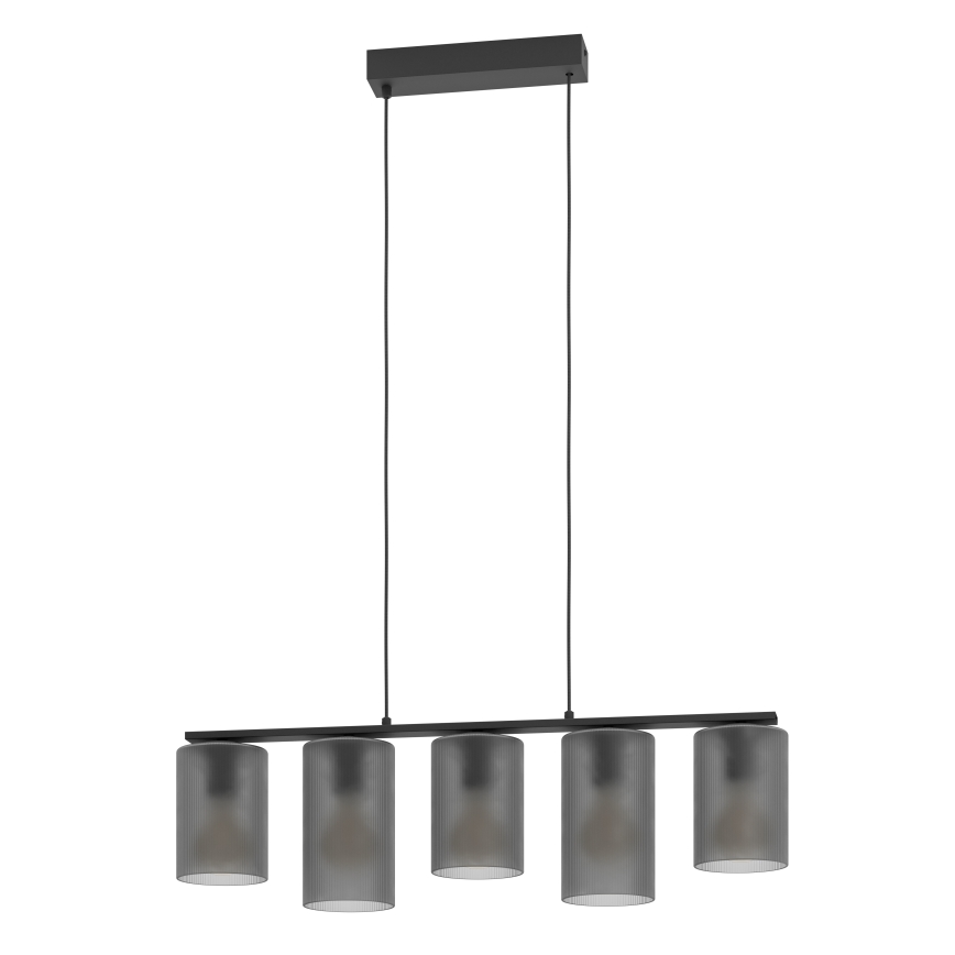 Eglo - Candeeiro suspenso COLOMERA 5xE27/40W/230V cinzento