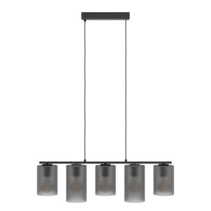 Eglo - Candeeiro suspenso COLOMERA 5xE27/40W/230V cinzento
