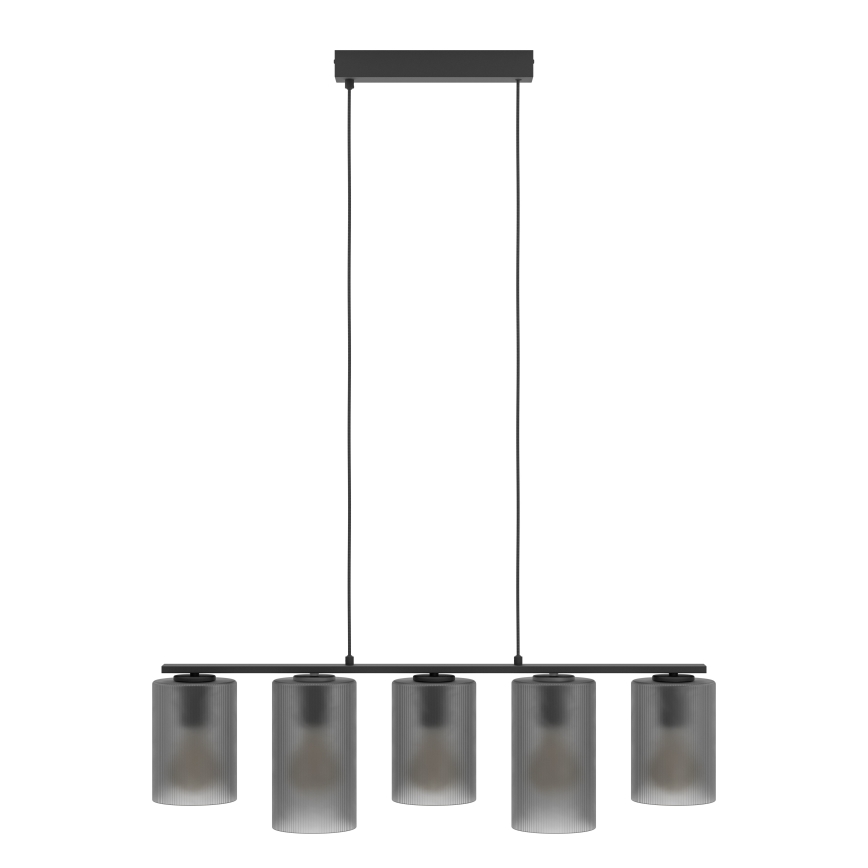 Eglo - Candeeiro suspenso COLOMERA 5xE27/40W/230V cinzento