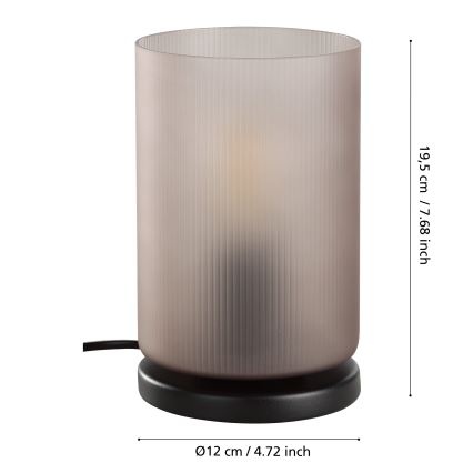 Eglo - Candeeiro de mesa 1xE27/40W/230V cinzento