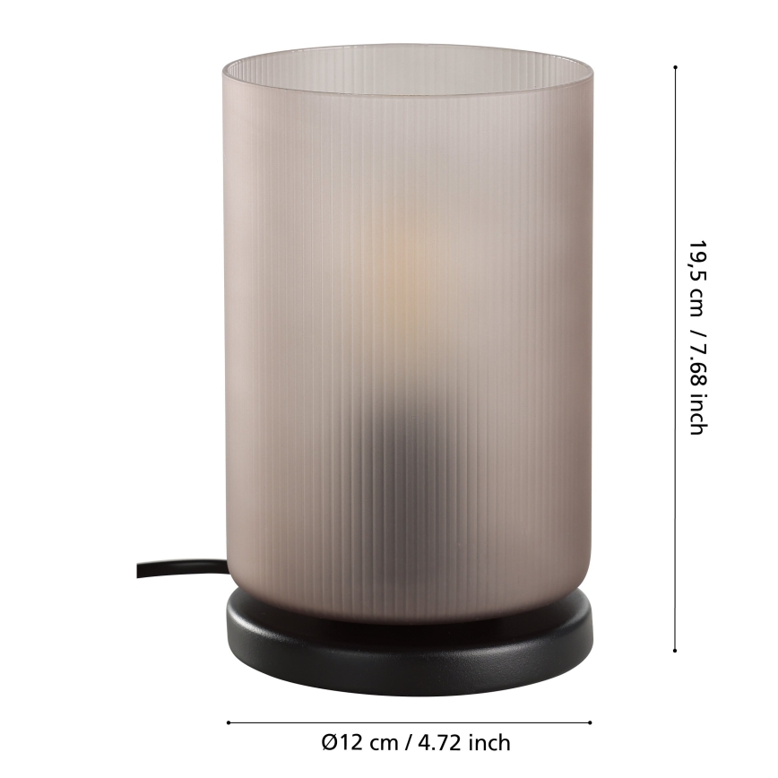 Eglo - Candeeiro de mesa 1xE27/40W/230V cinzento