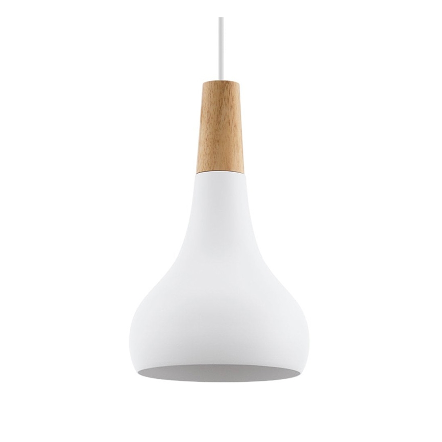 Eglo - Candeeiro suspenso 1xE27/60W/230V diâmetro 18 cm branco - FSC certificado