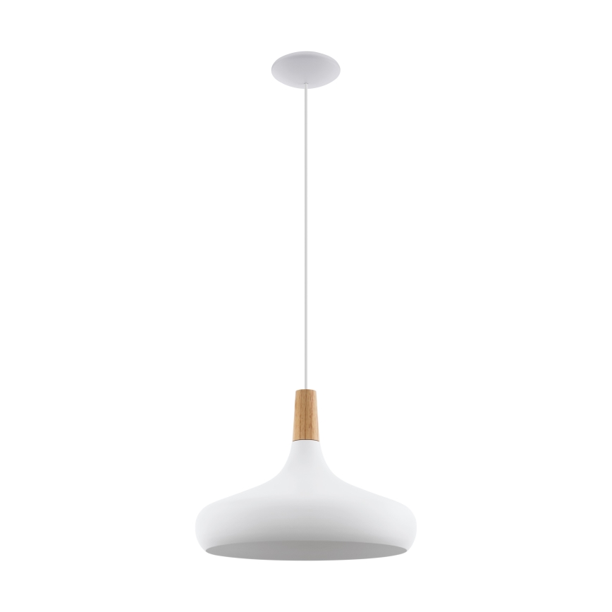 Eglo - Candeeiro suspenso 1xE27/40W/230V diâmetro 40 cm branco