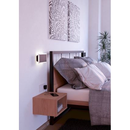 Eglo - Iluminação de parede LED LED/12W/230V 3000K 12x23 cm preto