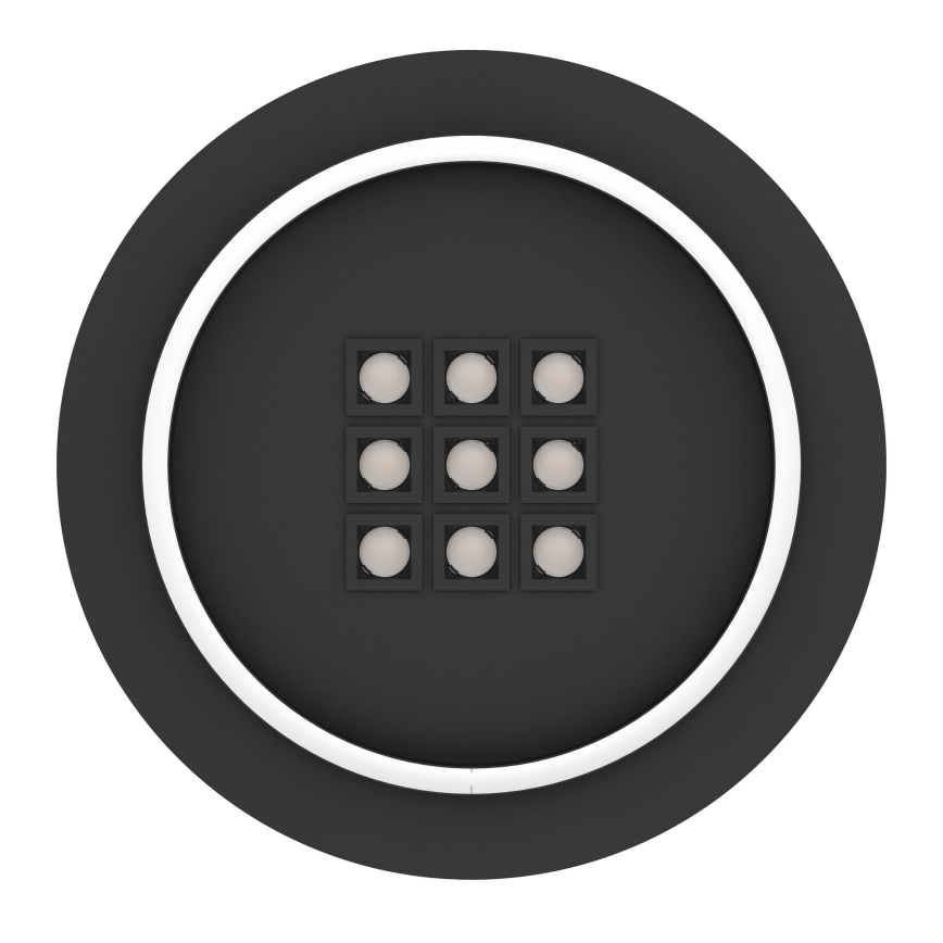 Eglo - Iluminação de teto LED com regulação LED/21,4W/230V 2700-6500K preto + comando