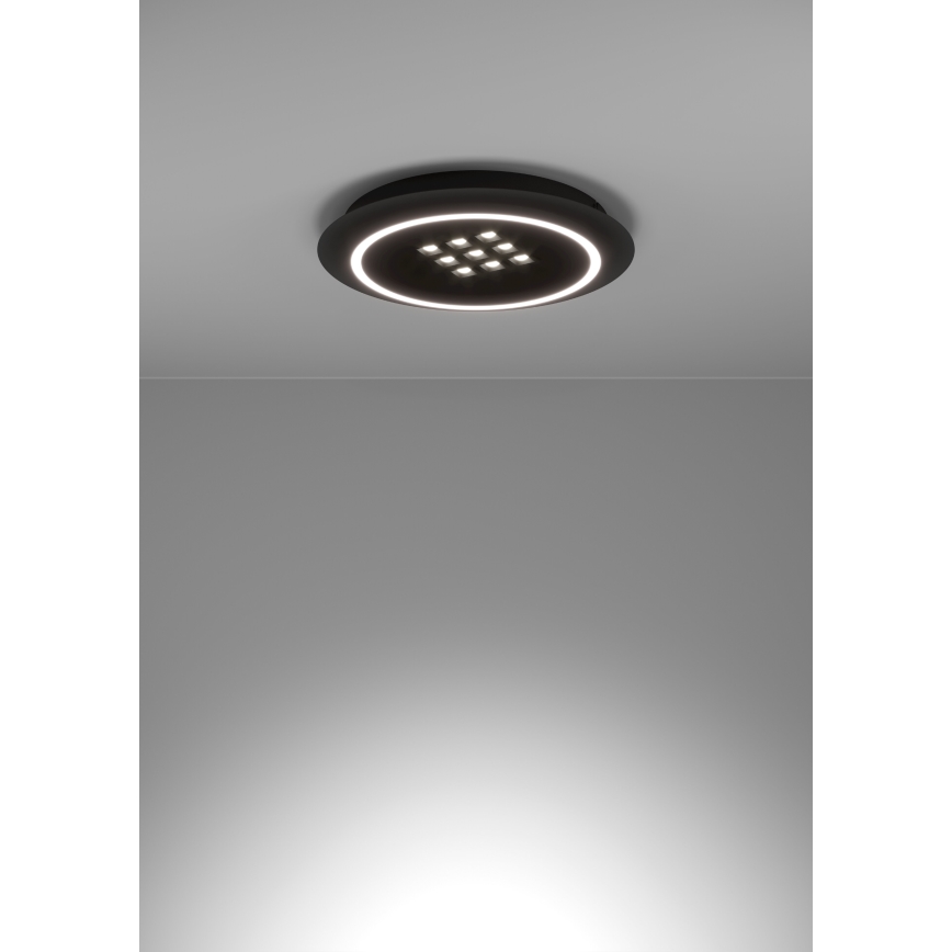 Eglo - Iluminação de teto LED com regulação LED/21,4W/230V 2700-6500K preto + comando