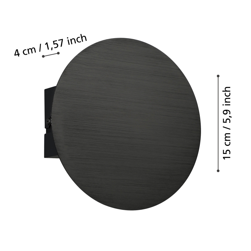 Eglo - Iluminação de parede LED LED/4W/230V 3000K preto