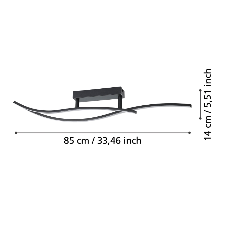Eglo - Iluminação de teto LED LED/12W/230V 4000K preto