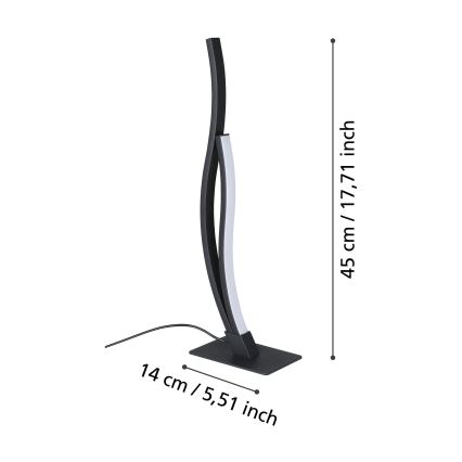Eglo - Candeeiro de mesa LED LED/12W/230V 4000K preto