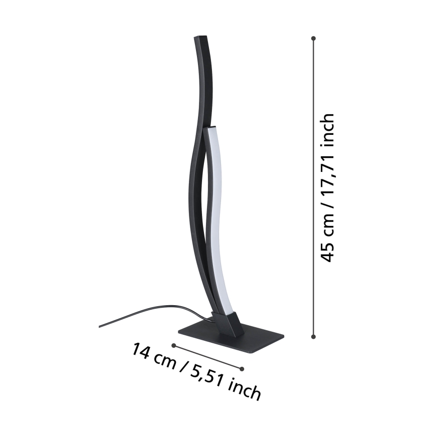 Eglo - Candeeiro de mesa LED LED/12W/230V 4000K preto