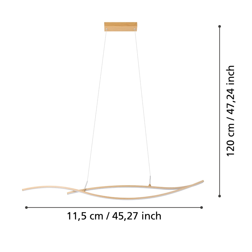 Eglo - Candeeiro suspenso LED LED/20W/230V 4000K bege