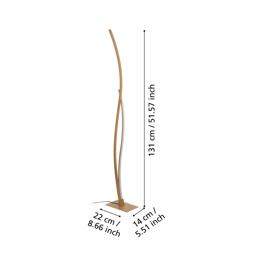Eglo - Candeeiro de chão LED LED/20W/230V 4000K bege