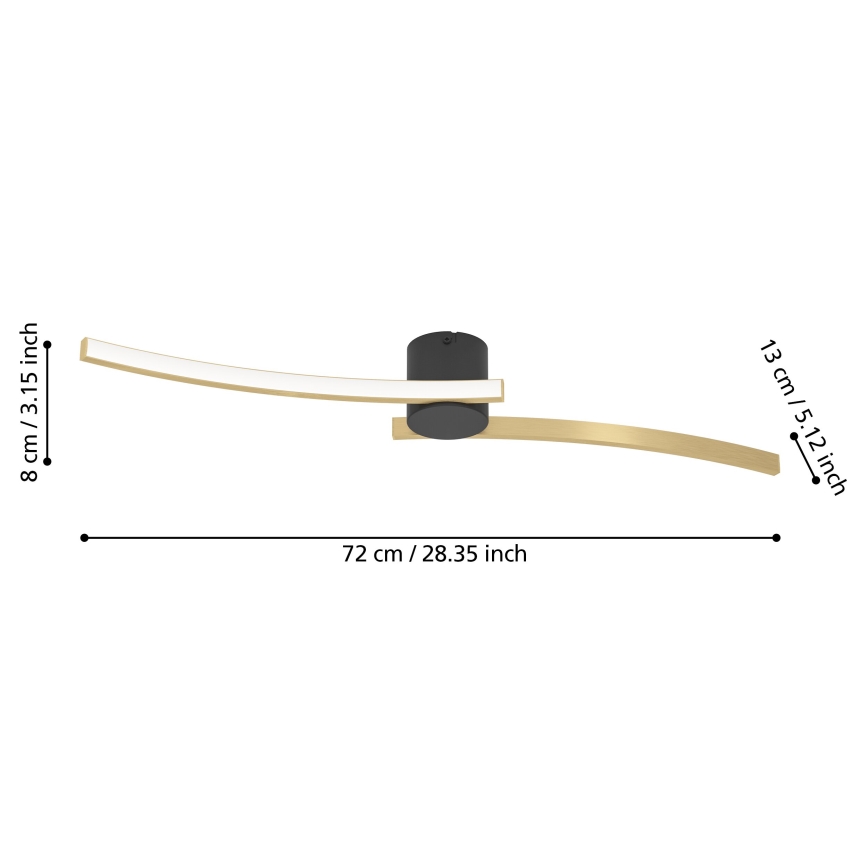 Eglo - Iluminação de teto LED LED/12W/230V 4000K dourado