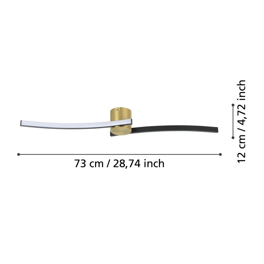 Eglo - Iluminação de teto LED LED/12W/230V 4000K preto