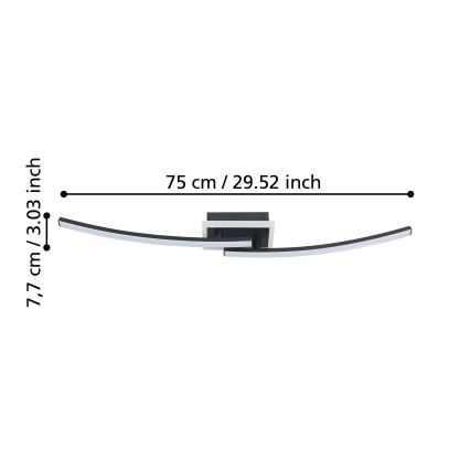 Eglo - Iluminação de teto LED LED/12W/230V 4000K preto