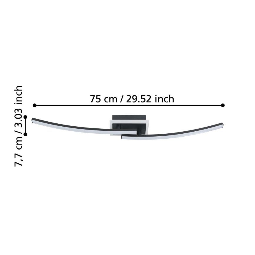 Eglo - Iluminação de teto LED LED/12W/230V 4000K preto