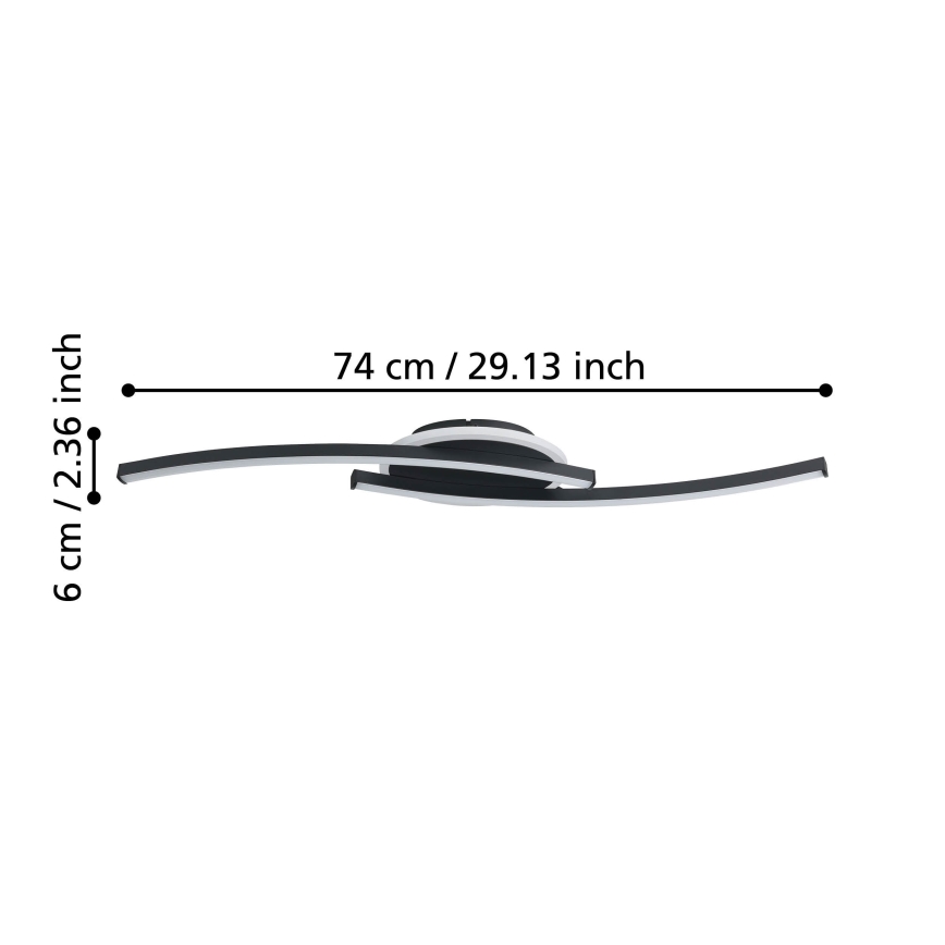 Eglo - Iluminação de teto LED LED/12W/230V 4000K preto