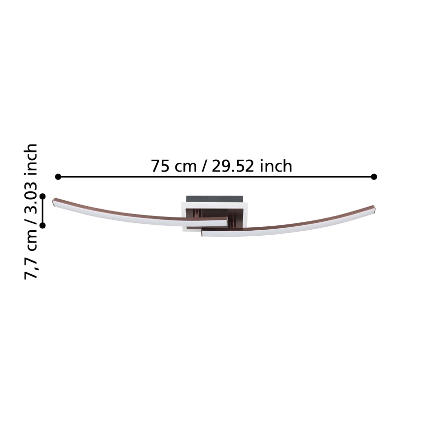 Eglo - Iluminação de teto LED LED/12W/230V 4000K cobre