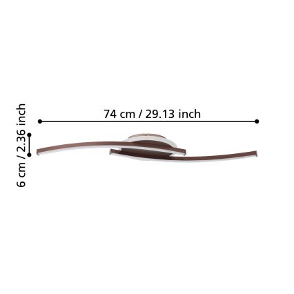 Eglo - Iluminação de teto LED LED/12W/230V 4000K cobre
