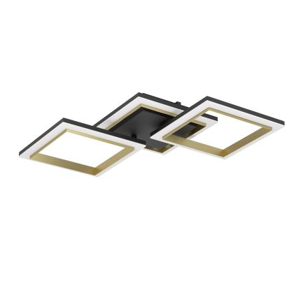 Eglo - Iluminação de teto LED com regulação LED/20W/230V 4000K preto/dourado