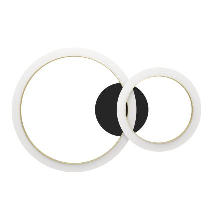 Eglo - Iluminação de teto LED com regulação LED/12W/230V 4000K preto/dourado