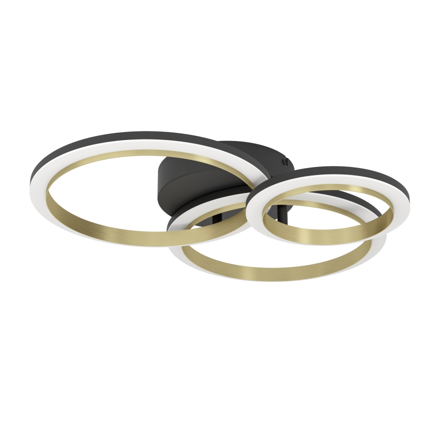 Eglo - Iluminação de teto LED com regulação LED/20W/230V 4000K preto/dourado