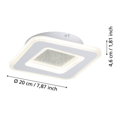 Eglo - Iluminação de parede LED LED/12W/230V 4000K branco