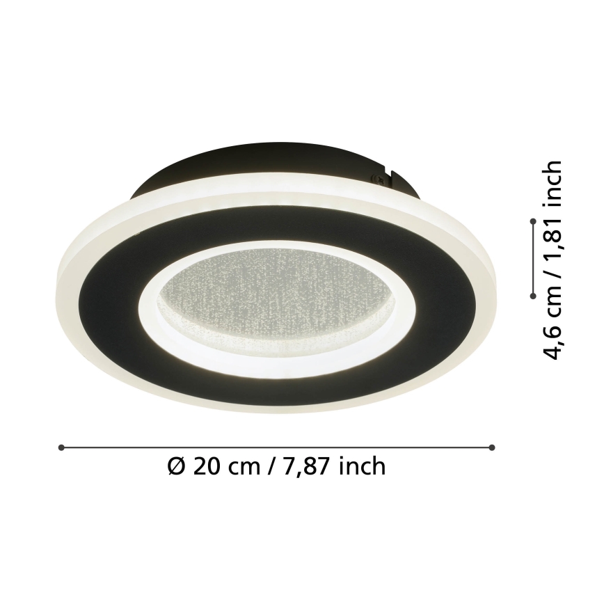 Eglo - Iluminação de parede LED LED/12W/230V 4000K preto