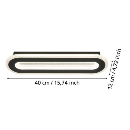 Eglo - Iluminação de parede LED LED/12W/230V 4000K preto
