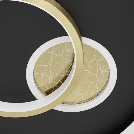 Eglo - Iluminação de teto LED 1xLED/14W/230V + 1xLED/8,5W diâmetro 38 cm preto/dourado