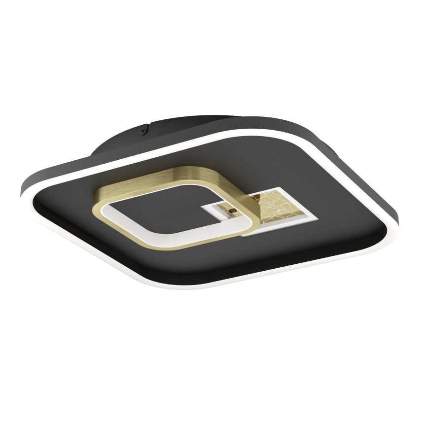 Eglo - Iluminação de teto LED 1xLED/16,2W/230V + 1xLED/9,2W 38x38 cm preto/dourado