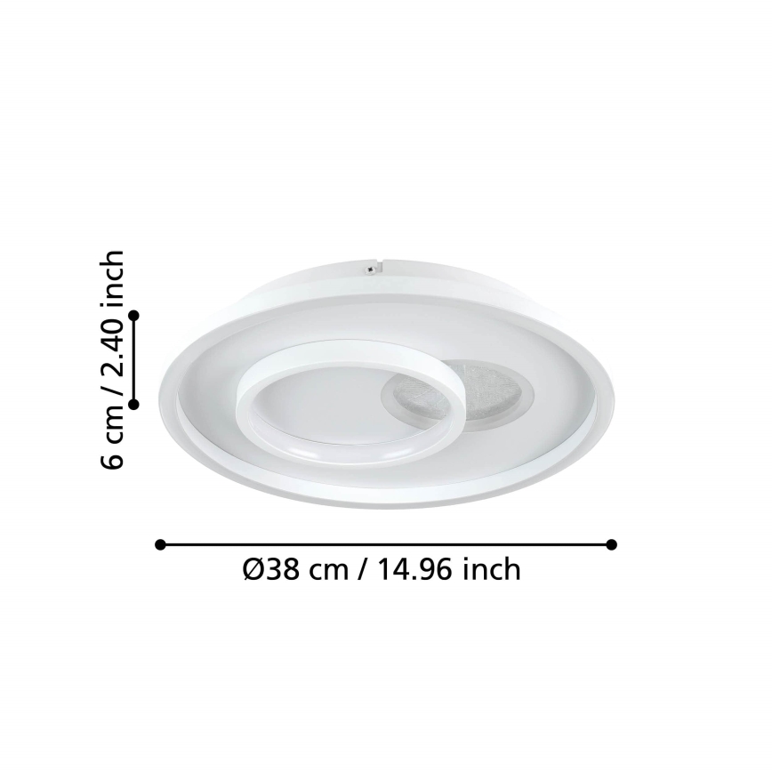 Eglo - Iluminação de teto LED 1xLED/14W/230V + 1xLED/8,5W diâmetro 38 cm branco
