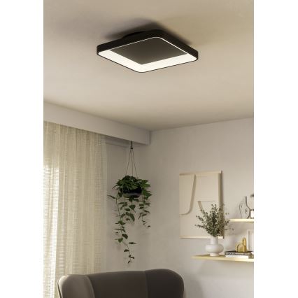 Eglo - Iluminação de teto LED com regulação LED/12W/230V 2700-6500K preto + comando
