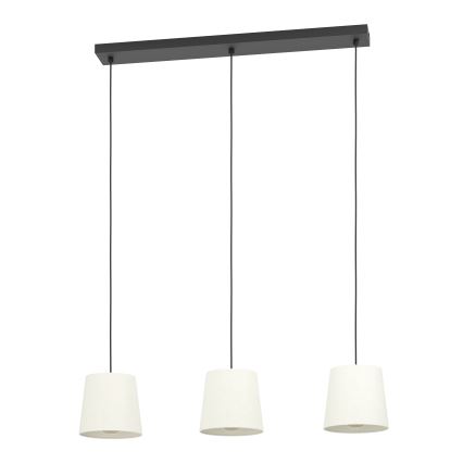 Eglo - Candeeiro suspenso 3xE27/60W/230V branco