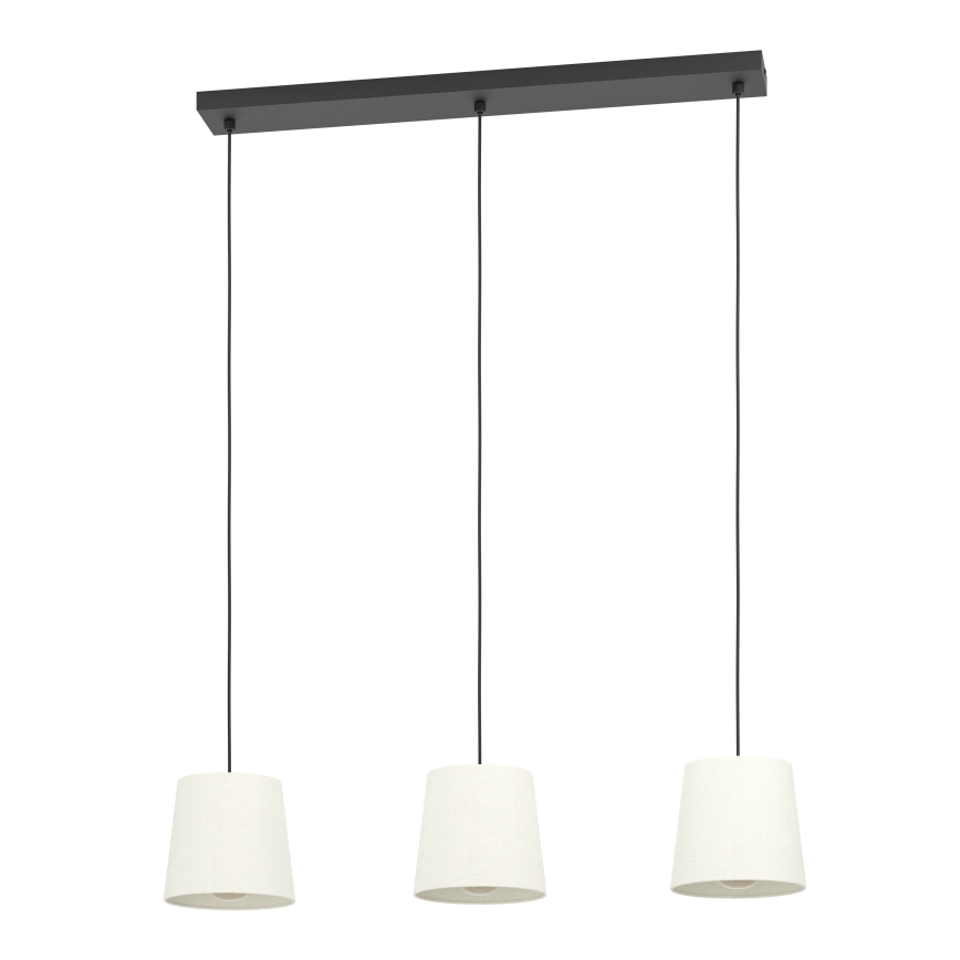 Eglo - Candeeiro suspenso 3xE27/60W/230V branco