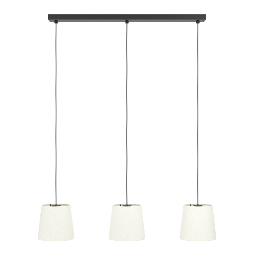 Eglo - Candeeiro suspenso 3xE27/60W/230V branco