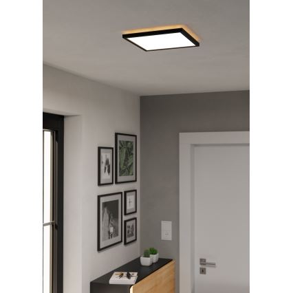 Eglo - Iluminação de teto para casa de banho LED LED/13,4W/230V 2700/4000/6500K 29x29 cm IP44 preto