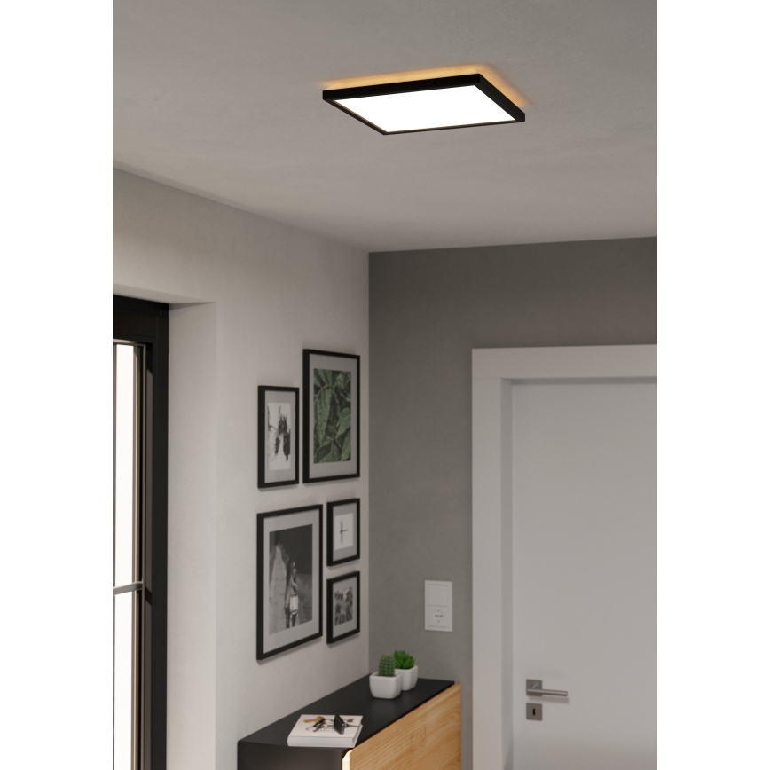 Eglo - Iluminação de teto para casa de banho LED LED/13,4W/230V 2700/4000/6500K 29x29 cm IP44 preto