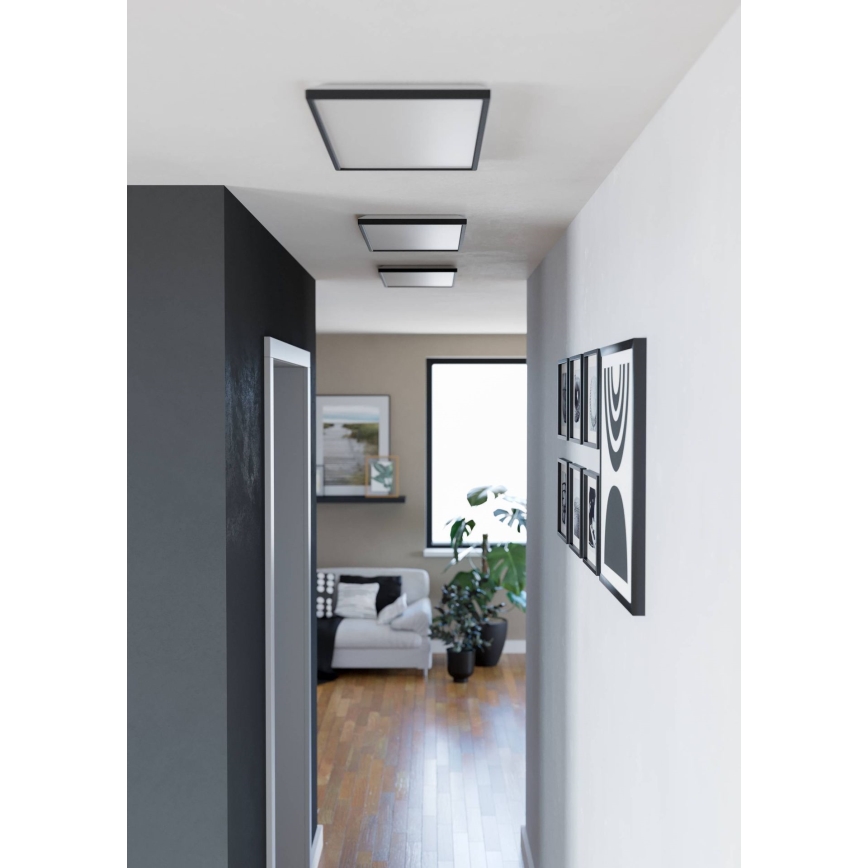 Eglo - Iluminação de teto para casa de banho LED LED/17,2W/230V 2700/4000/6500K 30x57 cm IP44 preto