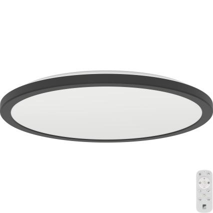 Eglo - Iluminação de teto para casa de banho LED com regulação LED/18,5W/230V 2700-6500K diâmetro 38,9 cm IP44 preto + comando