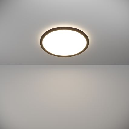 Eglo - Iluminação de teto para casa de banho LED com regulação LED/18,5W/230V 2700-6500K diâmetro 38,9 cm IP44 preto + comando