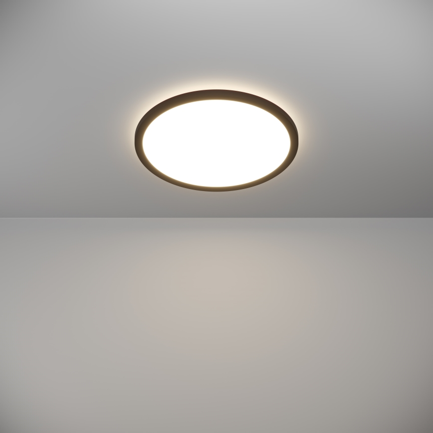 Eglo - Iluminação de teto para casa de banho LED com regulação LED/18,5W/230V 2700-6500K diâmetro 38,9 cm IP44 preto + comando