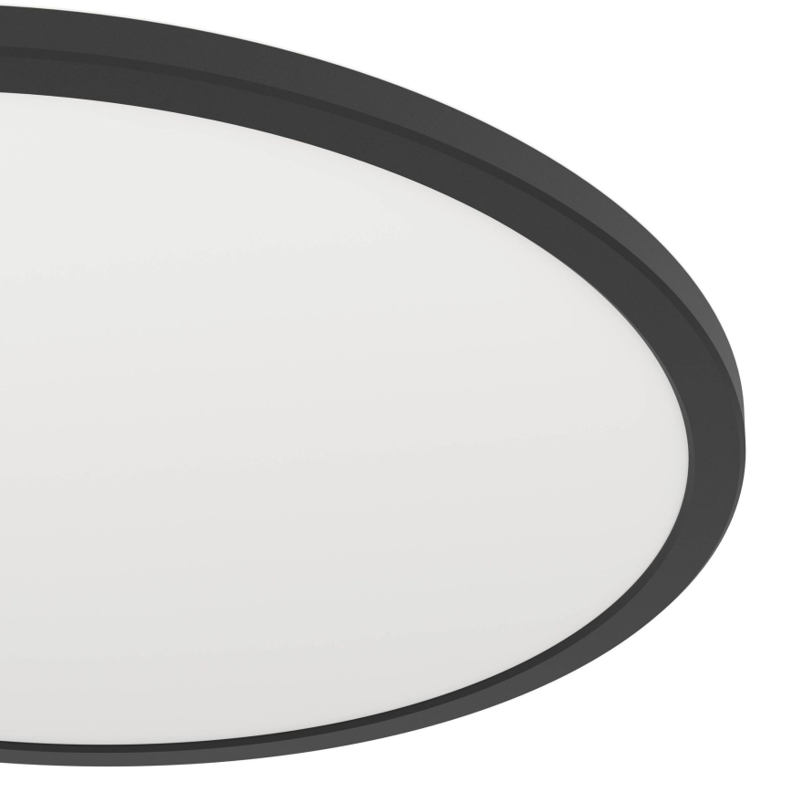 Eglo - Iluminação de teto para casa de banho LED com regulação LED/16,8W/230V 2700-6500K diâmetro 50 cm IP44 preto + comando