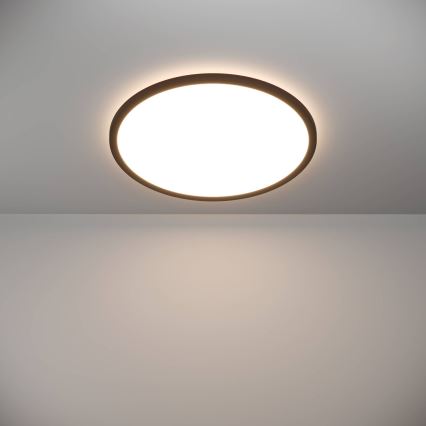 Eglo - Iluminação de teto para casa de banho LED com regulação LED/16,8W/230V 2700-6500K diâmetro 50 cm IP44 preto + comando