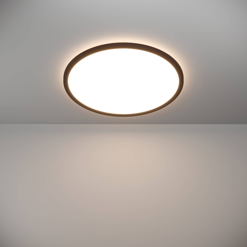 Eglo - Iluminação de teto para casa de banho LED com regulação LED/16,8W/230V 2700-6500K diâmetro 50 cm IP44 preto + comando