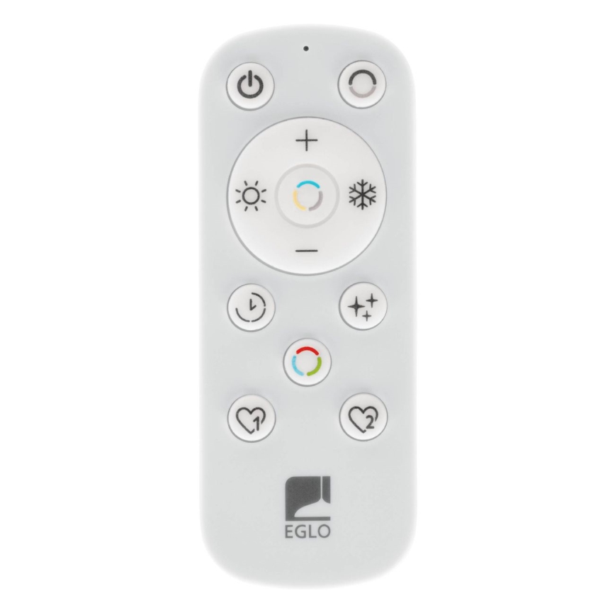 Eglo - Iluminação de teto para casa de banho LED com regulação LED/16,8W/230V 2700-6500K diâmetro 50 cm IP44 preto + comando