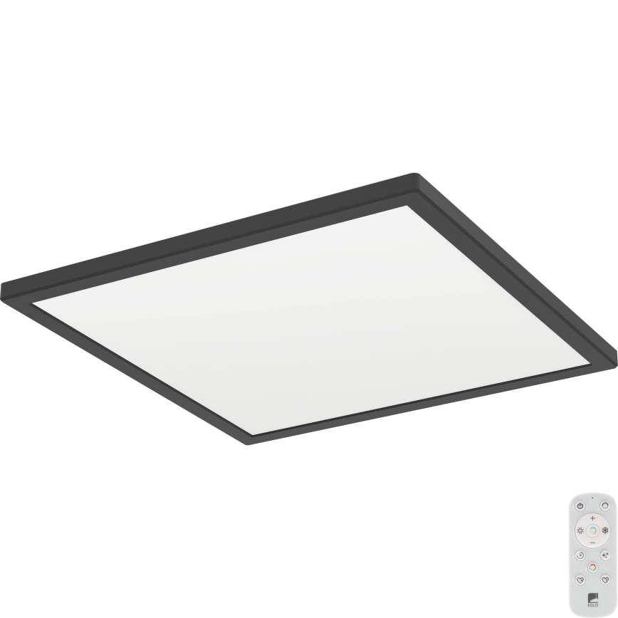 Eglo - Iluminação de teto para casa de banho LED com regulação LED/17,6W/230V 2700-6500K 39x39 cm IP44 preto + comando